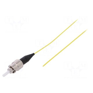 Optic fiber pigtail | ST/UPC | 1m | Optical fiber: 900um | yellow
