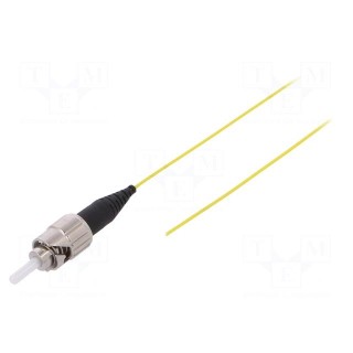 Optic fiber pigtail | ST/UPC | 2m | Optical fiber: 900um | yellow
