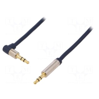Cable | 0.75m | Plating: gold-plated | dark blue