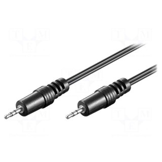 Cable | both sides,Jack 2.5mm 3pin plug | 1.5m | black