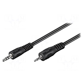 Cable | Jack 3.5mm 3pin plug,Jack 2.5mm 3pin plug | 2m | black