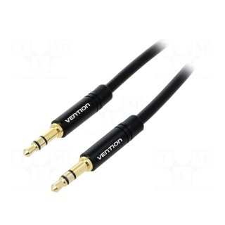Cable | Jack 3.5mm 3pin plug,both sides | 0.5m | black