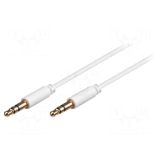 Cable | Jack 3.5mm 3pin plug,both sides | 3m | Plating: gold-plated