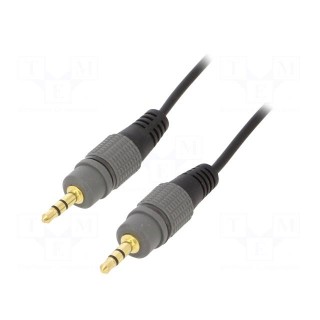 Cable | Jack 3.5mm 3pin plug,both sides | 1.5m | black