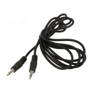 Cable | Jack 3.5mm 3pin plug,both sides | 1.8m | black