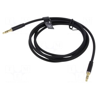 Cable | Jack 3.5mm 3pin plug,both sides | 1m | Plating: gold-plated