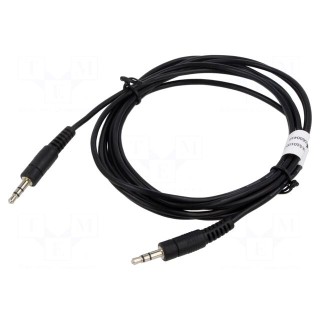 Cable | Jack 3.5mm 3pin plug,both sides | 2.5m | black