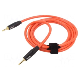 Cable | Jack 3.5mm 3pin plug,both sides | 2m | Plating: gold-plated