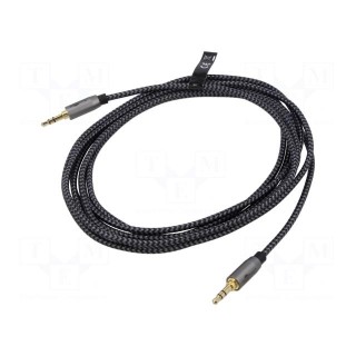 Cable | Jack 3.5mm 3pin plug,both sides | 3m | Plating: gold-plated