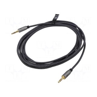 Cable | Jack 3.5mm 3pin plug,both sides | 5m | Plating: gold-plated