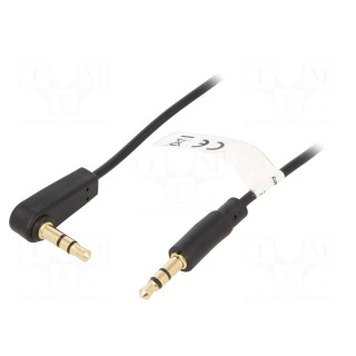 Cable | Jack 3.5mm 3pin plug,Jack 3.5mm 3pin angled plug | 0.5m