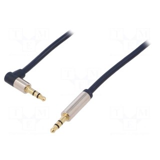 Cable | 1m | Plating: gold-plated | dark blue | Enclos.mat: aluminium