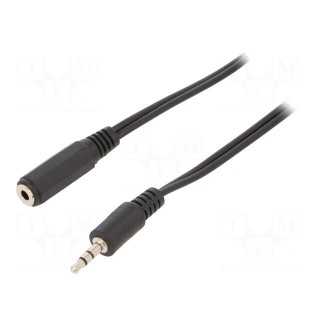 Cable | Jack 3.5mm 3pin socket,Jack 3.5mm 3pin plug | 2m | black