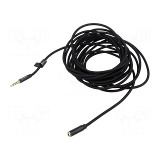 Cable | Jack 3.5mm 4pin socket,Jack 3,5mm 4pin plug | 5m | black