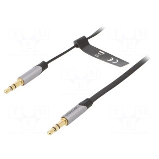 Cable | Jack 3.5mm plug,both sides | 0.5m | Plating: gold-plated