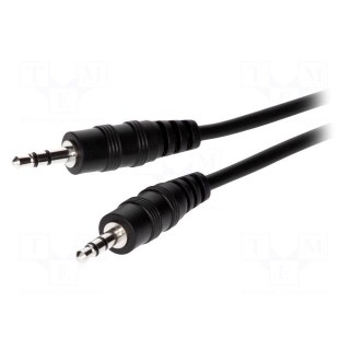 Cable | Jack 3.5mm plug,both sides | 1.2m | black