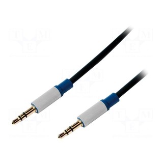 Cable | Jack 3.5mm plug,both sides | 1.5m | black