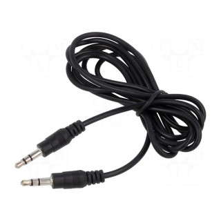 Cable | Jack 3.5mm plug,both sides | 1.5m | black | PVC