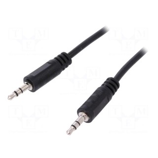 Cable | Jack 3.5mm plug,both sides | 1m | black