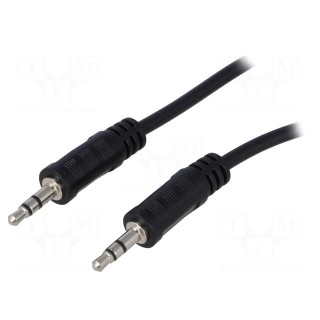 Cable | Jack 3.5mm plug,both sides | 2m | black