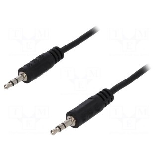 Cable | Jack 3.5mm plug,both sides | 3m | black