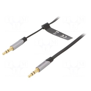 Cable | Jack 3.5mm plug,both sides | 3m | Plating: gold-plated