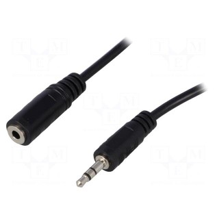 Cable | Jack 3.5mm socket,Jack 3.5mm plug | 3m | black