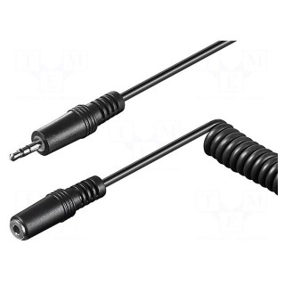 Cable | Jack 3.5mm socket,Jack 3.5mm plug | 5m | black | Øout: 4mm