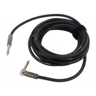 Cable | Jack 6,3mm 2pin plug,Jack 6.3mm 2pin angled plug | 6m