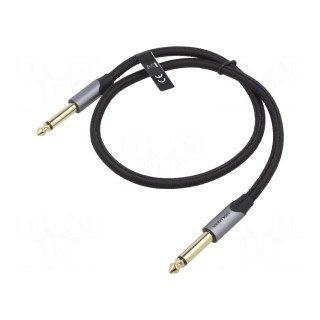 Cable | Jack 6,3mm plug,both sides | 1m | Plating: gold-plated | PVC