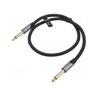 Cable | Jack 6,3mm plug,both sides | 5m | Plating: gold-plated | PVC