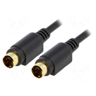 Cable | both sides,Mini-DIN plug 4pin | 1m | Plating: gold-plated
