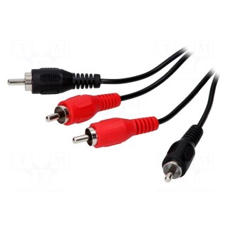 Cable | RCA plug x2,both sides | 5m | black
