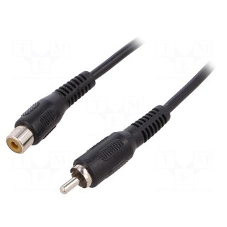 Cable | RCA socket,RCA plug | 10m | black