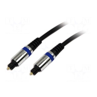 Cable | Toslink plug,both sides | 1.5m | Øcable: 5mm | Øcore: 2.2mm