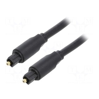 Cable | Toslink plug,both sides | 1.5m | Plating: gold-plated | black