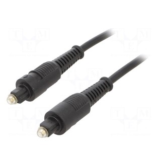 Cable | Toslink plug,both sides | 1m | black | Øcable: 5mm