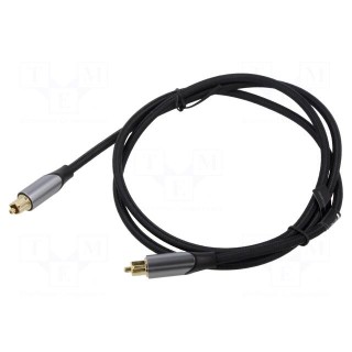 Cable | Toslink plug,both sides | 1m | Plating: gold-plated | black