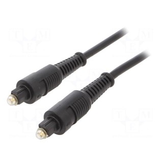Cable | Toslink plug,both sides | 2m | black | Øcable: 5mm