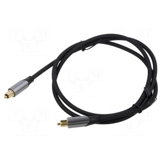 Cable | Toslink plug,both sides | 2m | Plating: gold-plated | black