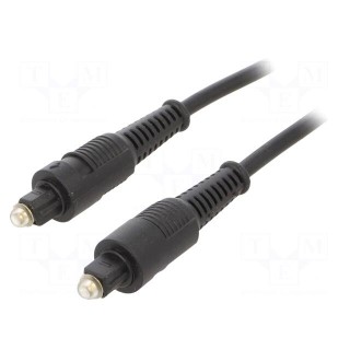 Cable | Toslink plug,both sides | 3m | black | Øcable: 5mm