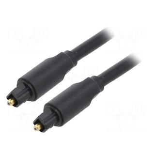Cable | Toslink plug,both sides | 3m | Plating: gold-plated | black