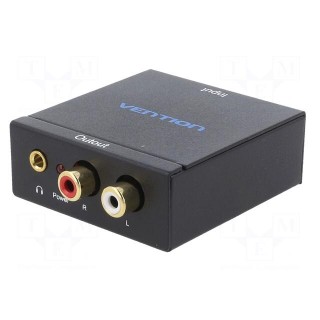 Digital-to-analog converter | 5VDC | Input: RCA socket | black