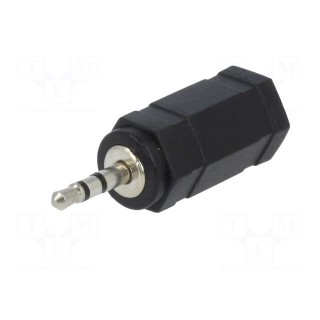 Adapter | Jack 2.5mm plug,Jack 3.5mm socket | black