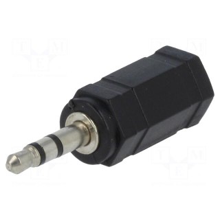 Jack 2.5mm socket,Jack 3.5mm plug | Colour: black