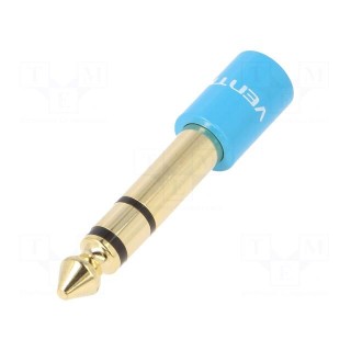 Adapter | Jack 3.5mm socket,Jack 6,3mm plug | blue
