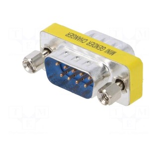 Adapter | D-Sub 9pin plug,both sides | Plating: nickel plated