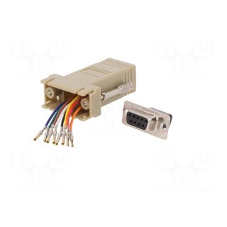 Adapter | D-Sub 9pin socket,RJ45 socket