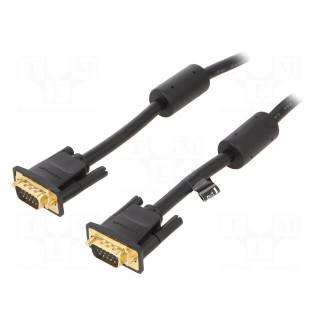 Cable | D-Sub 15pin HD plug,both sides | black | 25m | Core: Cu