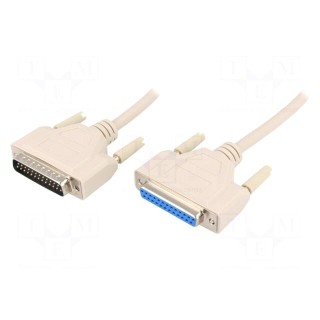 Cable | D-Sub 25pin socket,D-Sub 25pin plug | 2m | connection 1: 1